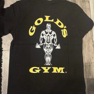 Bodybuiding Muscle Graphic T-shirt - Vintage Fitness Gold Print Tee
